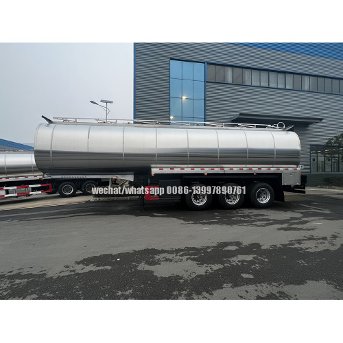 Óleo comestível/ leite/ laticínios Transporte líquido de grau alimentar 3 eixos semi -trailer