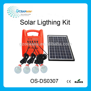 protable solar panel system kit 10w solar home lighting kit