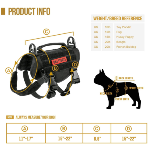 Klein medium puppy hond harnas