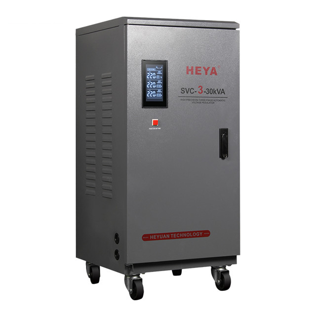 Three phase servo motor type industrial stabilizer 380v ac 30kva automatic voltage regulator avr