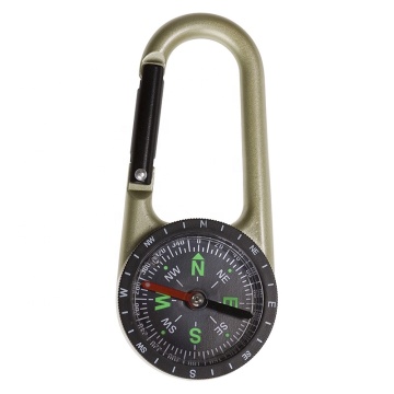 Multiple Colors Mini Compass with Magnetic Carabiner Clip