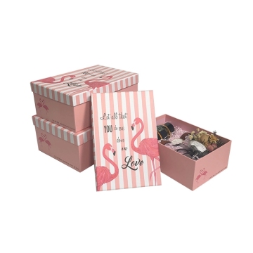 Customized Luxury Flamingo Paper Gift Packaging Paper Box