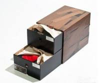 Two-Drawer Paper Shoe Box Paper Gift Box for Shoes Cardboard Shoe Box with Sliding Drawers (HSZS045)