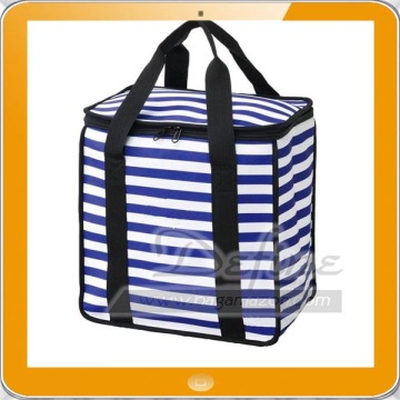 custom logo blue Picnic Cooler Square Bag