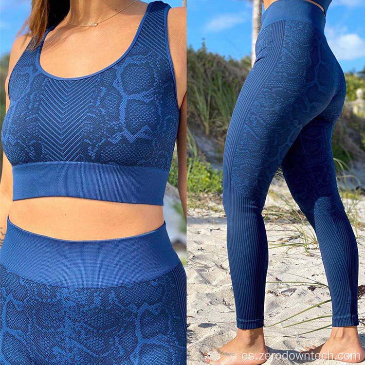 Conjunto de leggings de yoga Pantalones de dos piezas