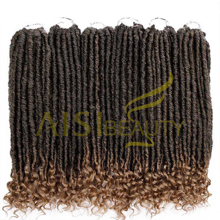 Aisi Beauty Hotselling Popular Goddess Faux Locs Braids Hair Extensions Synthetic Faux Crochet Braids Hairpieces For Black Women