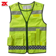 Oxford multi-functional pockets reflective warning vest
