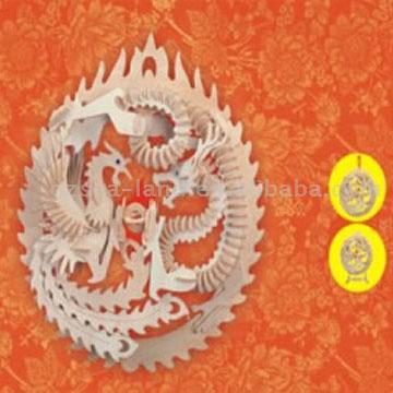 Lucky Dragon and Phoenix Decoration