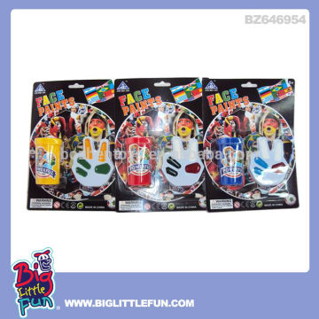 Footbal game color face paint toy with trumpet toy