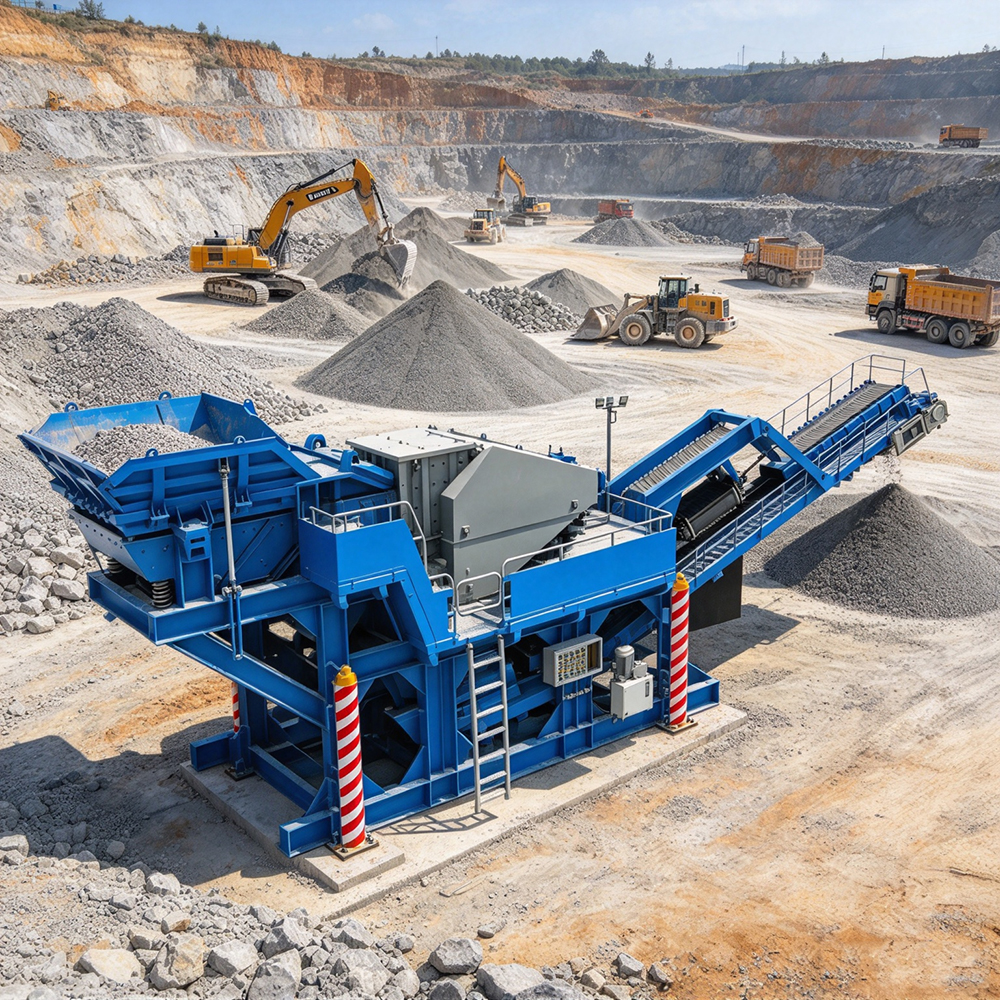 ایستگاه سنگ شکن فکی سیار Mobile Jaw Crusher Station