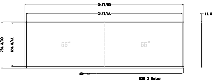 99 tommer 55 ”