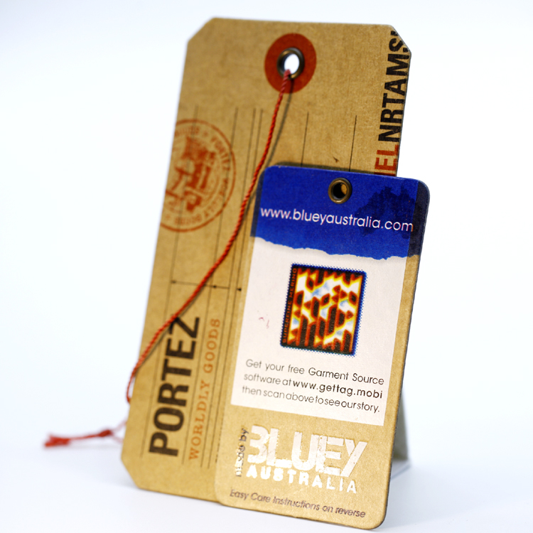 China factory custom price tag recycled kraft paper hang tag print price tag labels for clothes