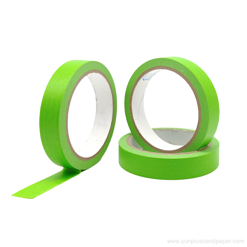 Rubber adhesive green masking tape for car painting