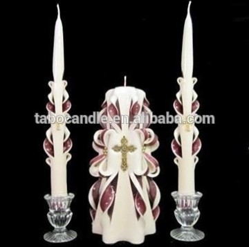 handmade decorative carved candles