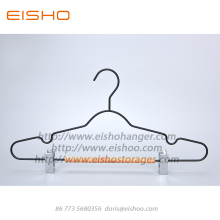 EISHO Black Adult Wood Metal Hanger With Clips