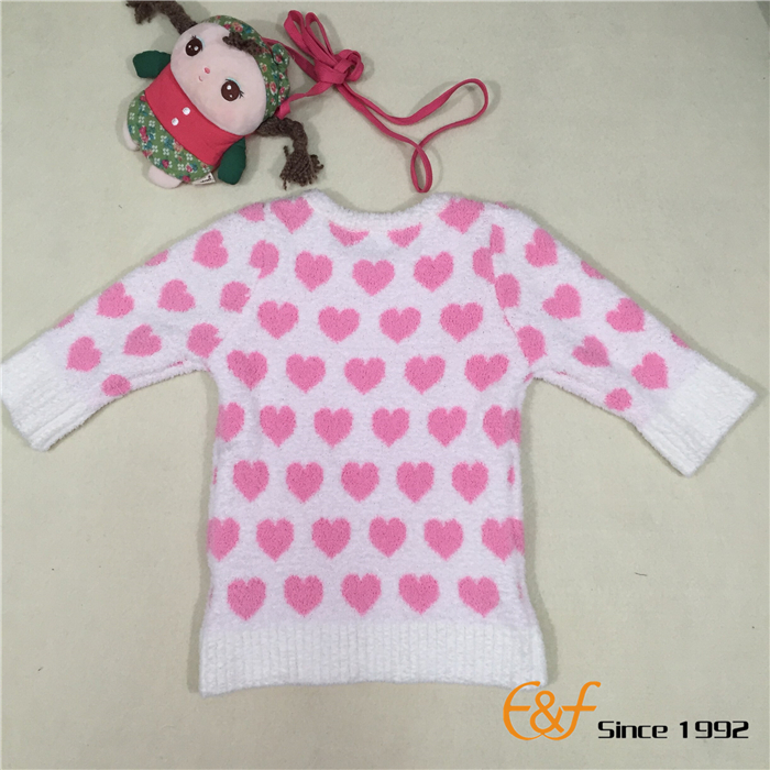 polyester yarn knitted girl sweater