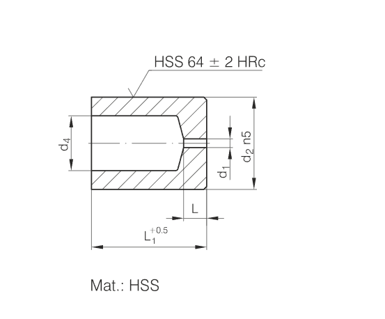 ISO8977 Matrixes Without Shoulder with Start Bore Mold