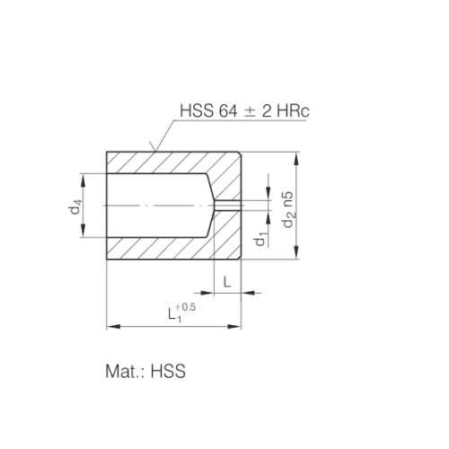 ISO8977 Matriks Tanpa Bahu dengan Mula Bore Mould