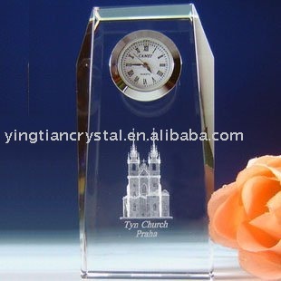 Crystal clock table decoration