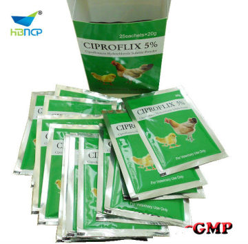 Ciprofloxacin Hydrochloride Soluble Powder for chicken