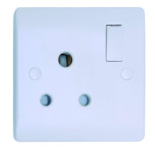 Gang 15 AMP DP Round Pin Switched Socket