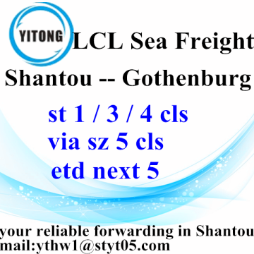 LCL Consolidation Transport from Shantou to Gothenburg