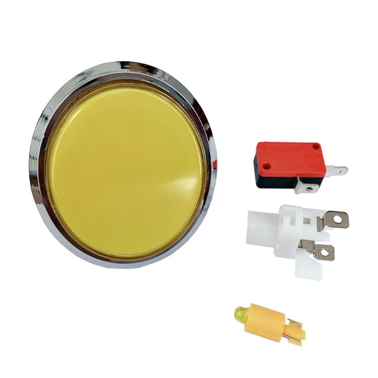 Botão de botão redondo de eletroplatação plana de 60 mm