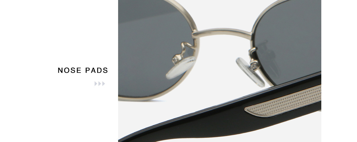 Wholesale Oval Metal and PC Sunglasses ME2175-Nose Pads Wholesale Oval Metal and PC Sunglasses ME2175-Nose Pads