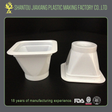 White disposable food packaging plastic cup