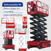 19ft Vertical Electric Scissor Lift - DC Battery Powered, Self-Propelled Aerial Lift