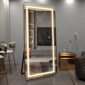 LED Dressing Make-Up Mirror with Glass Dressing Table