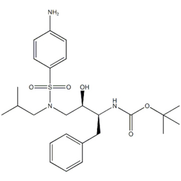 Name: Carbamic acid, N-[(1S,2R)-3-[[(4-aminophenyl)sulfonyl](2-methylpropyl)amino]-2-hydroxy-1-(phenylmethyl)propyl]-,1,1-dimethylethyl ester CAS 183004-94-6