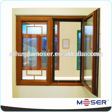 Wood clading decorative garden windows for villa