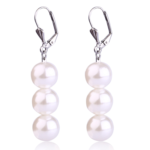 Lastest design heavy bridal pearl earrings