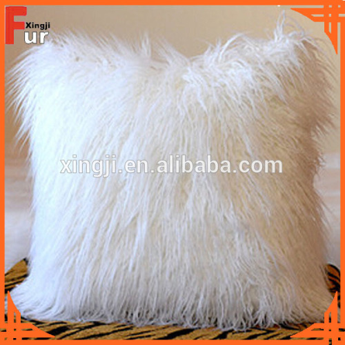 Bleached White Tibet Fur Pillow