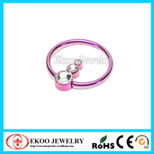 Jeweled Disc Tear Drop Cluster Captive Bead Ring