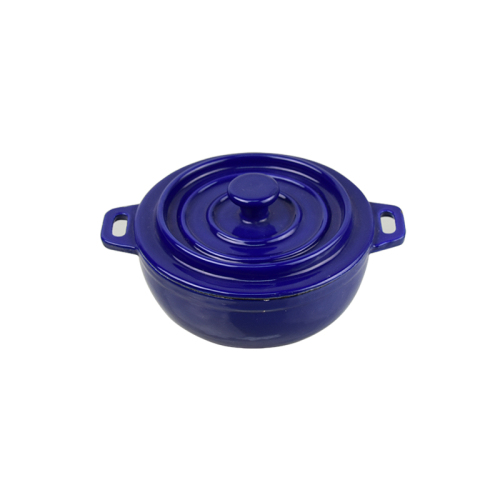 Con trỏ men màu xanh đậm Cocotte Pot