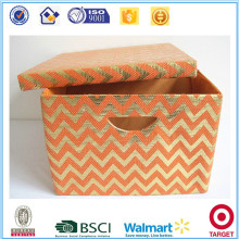 Exquisite foldable cardboard storage box storage basket