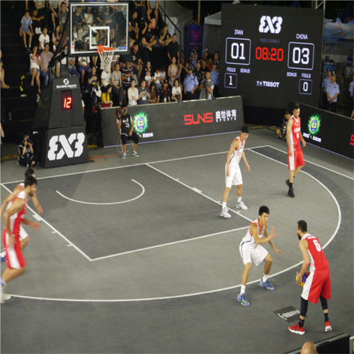 Officiell FIBA ​​3x3 basketplan matta
