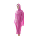 pinken langen PVC-Riancoat