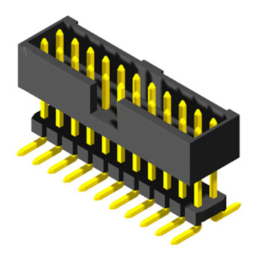 1.27*2,54 mm doos header SMT H = 5,90 Toevoegen woningconnector