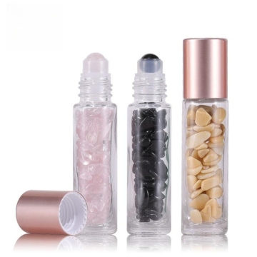 Wholesale Natural Crystal Chips Essential Oil Roller Bottles
