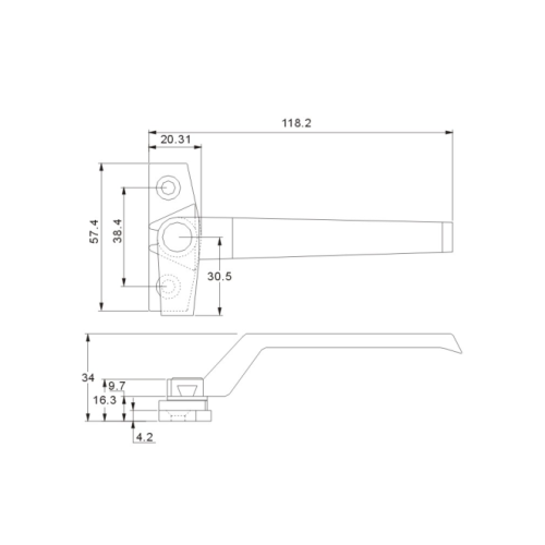 Aluminium Casement  Window Handle