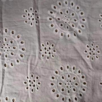 Embroidery cotton eyelet fabric
