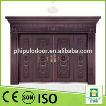 2015 hot sale Artistic villa entrance door triple villa entrance iron door