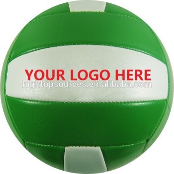 soft volleyball foam PVC /machine stitched green color volleyball with customer logo
