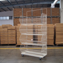 Oblique Basket Wire Mesh Display Shelf Cages