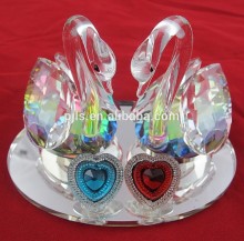Crystal Swan ,Glass Wedding Decors