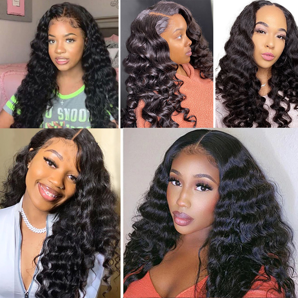 30 Inch Malaysian Loose Deep Wave Wig 4x4 Hd Lace Transparent Frontal Wigs For Women Human Hair Wigs