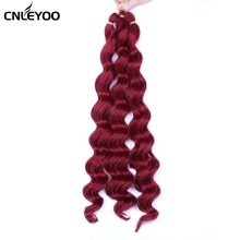 Discount Red Deep Wave Bulk Crochet Hair 20 Inch Pretwisted Deep Hair 28 Roots Curly Crochet Braids For Beauty